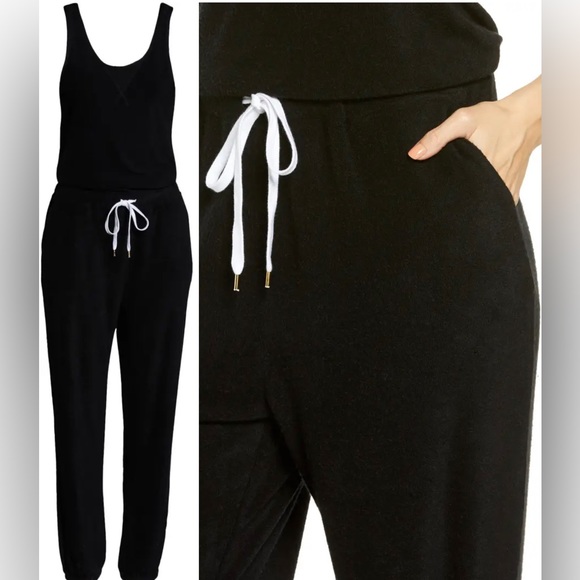 HONEYDEW INTIMATES Just Chillin Sleeveless Jumpsuit in Black - Picture 2 of 11